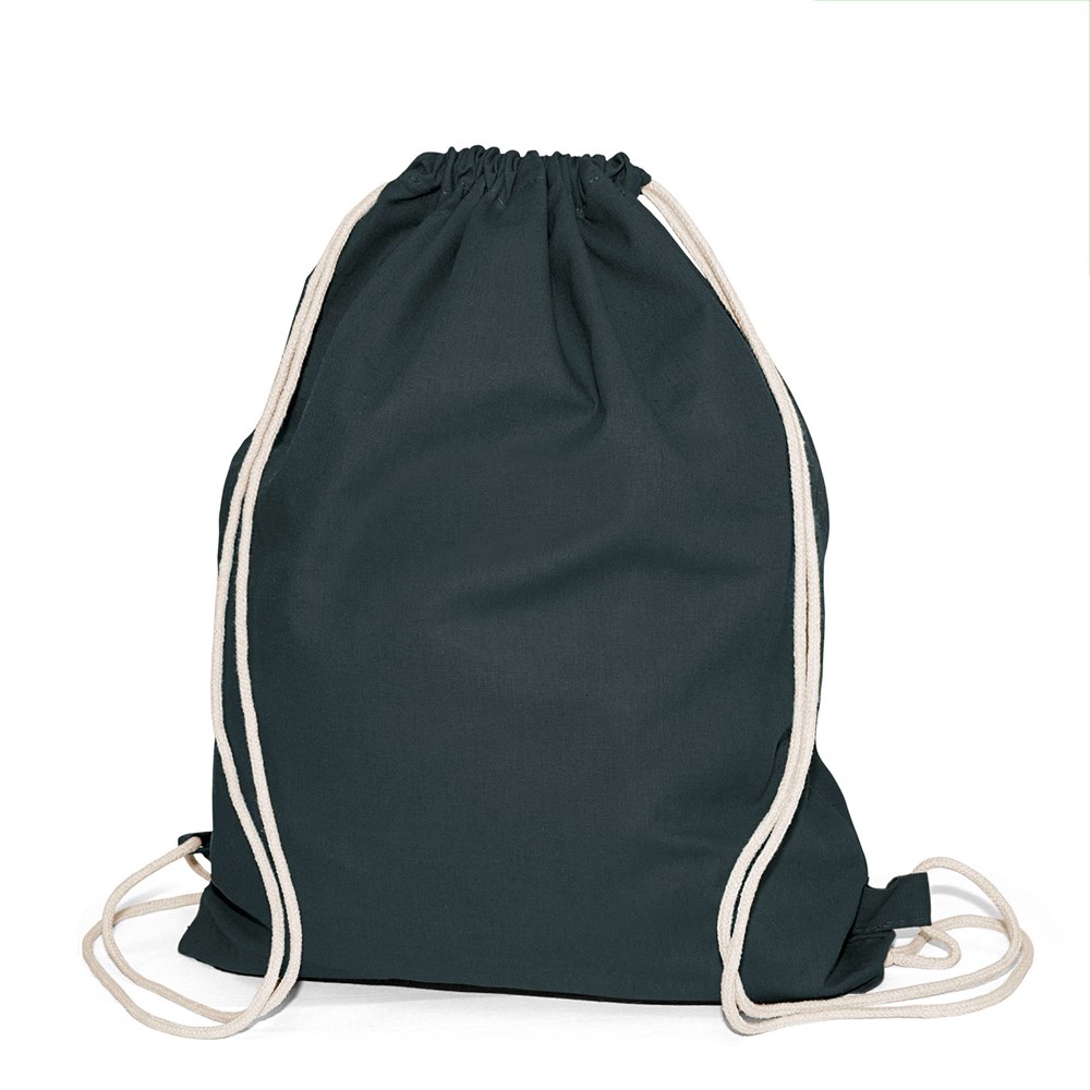 BOSTON – Baumwollrucksack mit Kordelzug - anthrazit