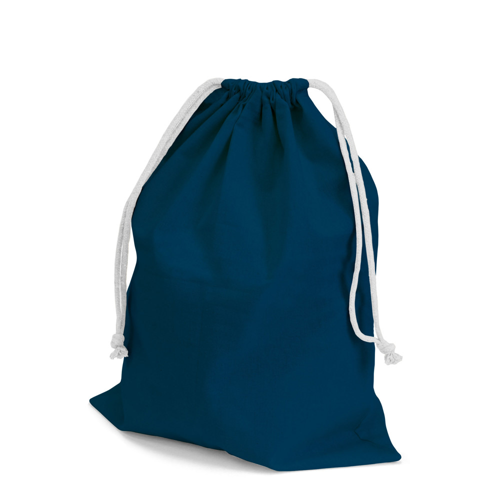 DELHI – Baumwollbeutel mit Zuziehkordel - marineblau