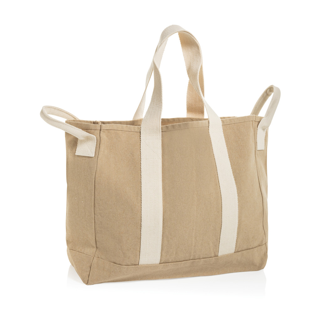 BEAU AWARE™ Strandtasche aus 400gr/m² recyceltem Canvas - beige (± PMS beige)