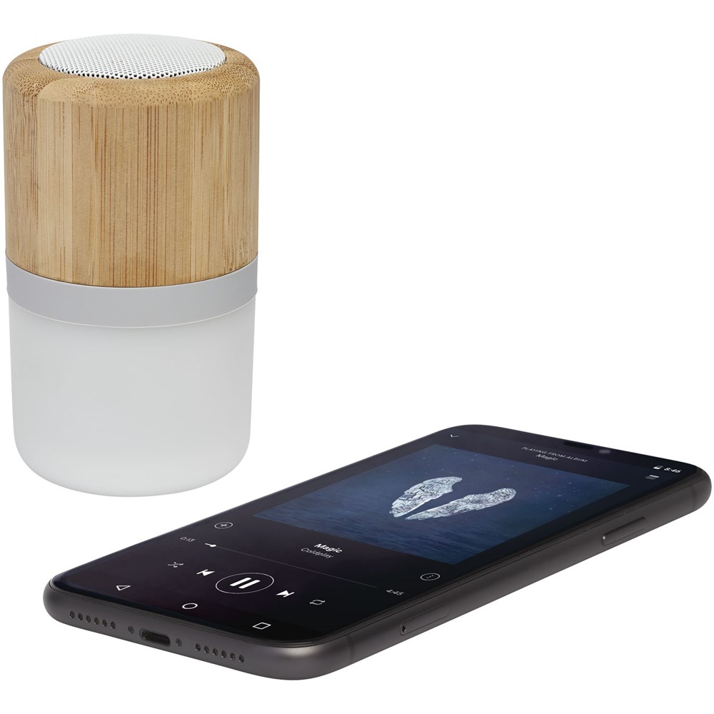 Aurea Bluetooth® Lautsprecher aus Bambus mit Licht 