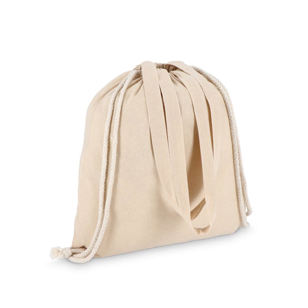 Baumwoll-Tragetasche mit Kordelzug OEKO-TEX® 38 x 42cm 140g/m²