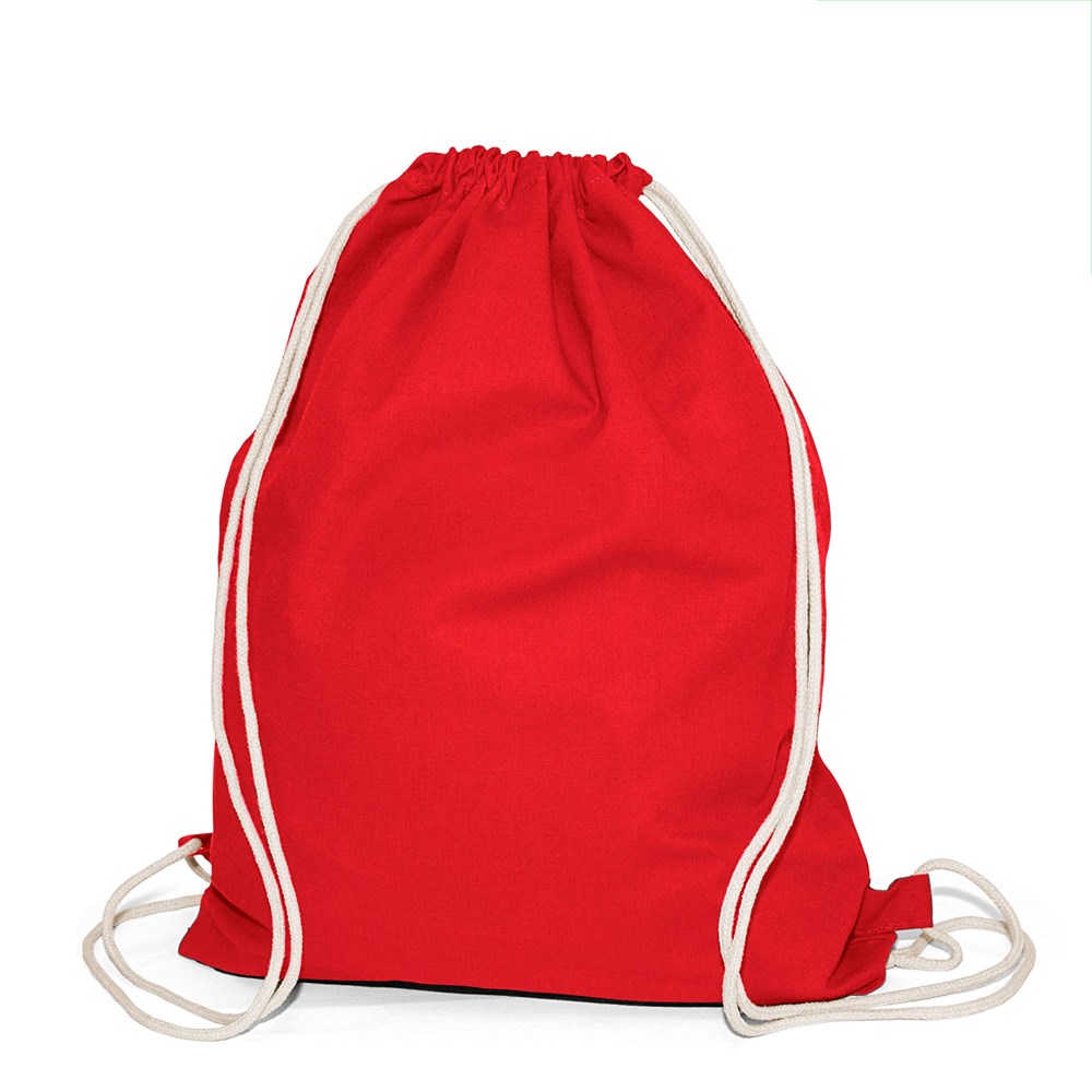 BOSTON – Baumwollrucksack mit Kordelzug - rot