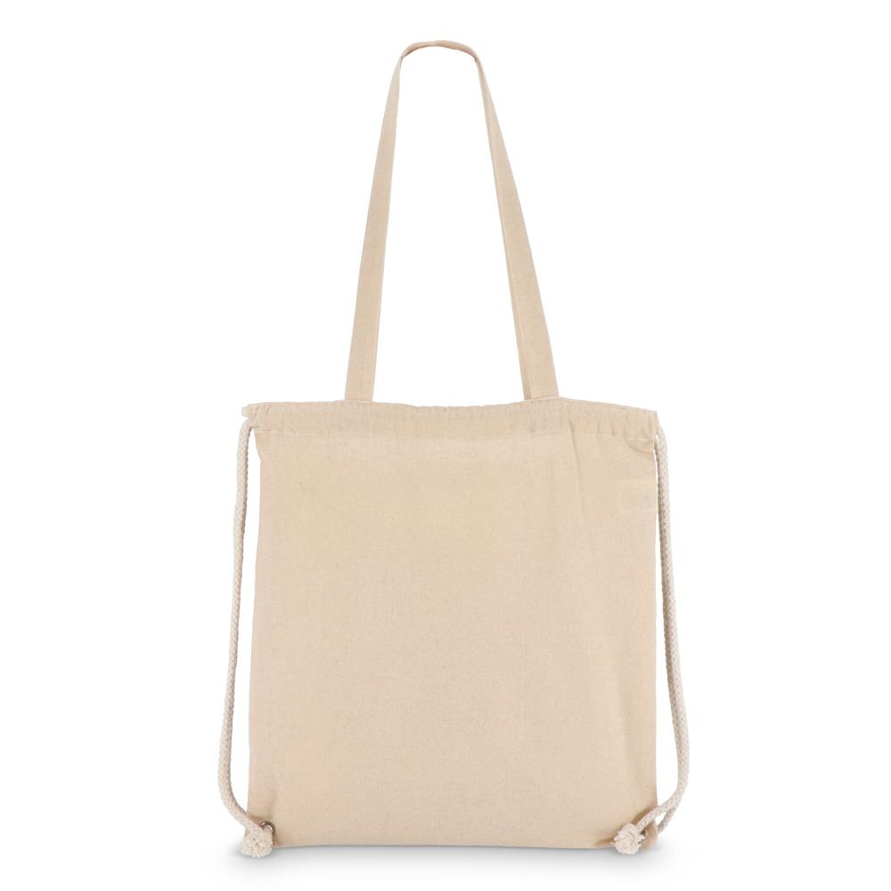 Baumwoll-Tragetasche mit Kordelzug OEKO-TEX® 38 x 42cm 140g/m²