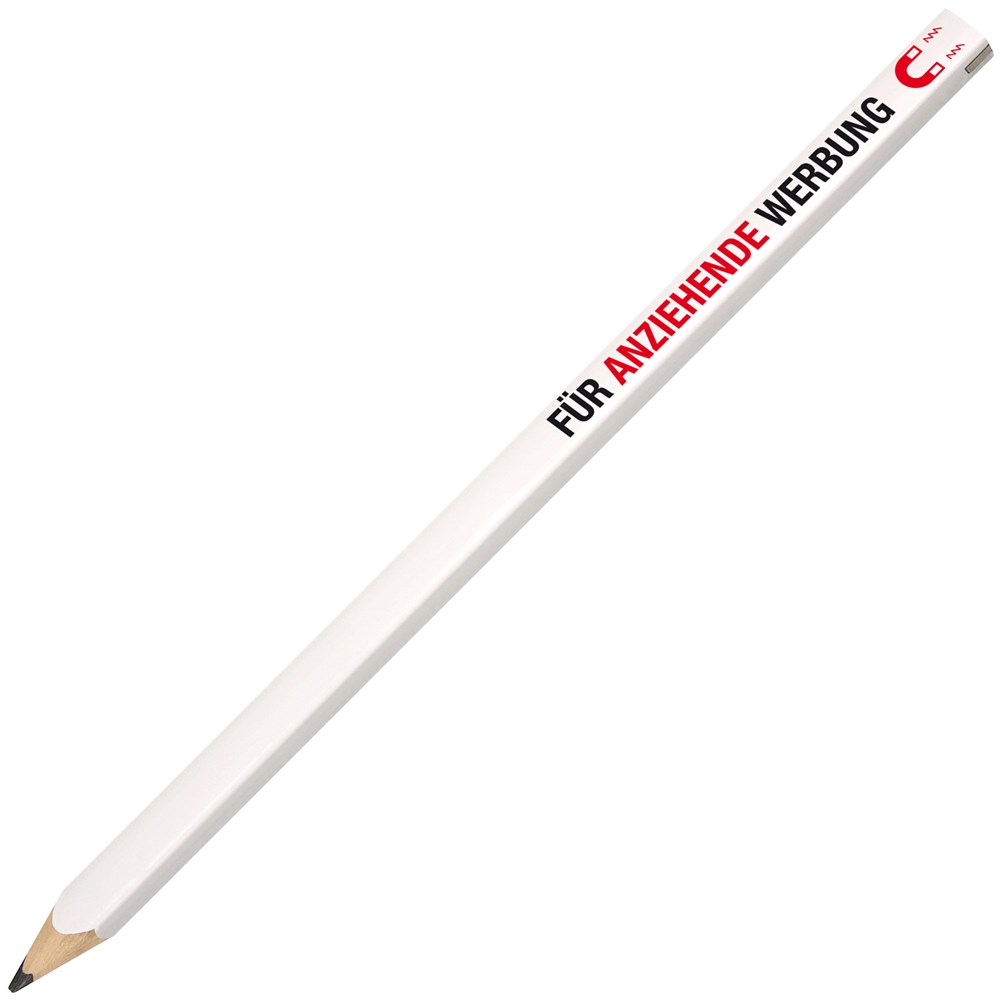 Magnet-Zimmermannsbleistift, 24 cm, Made in EU, FSC®, eckig-oval