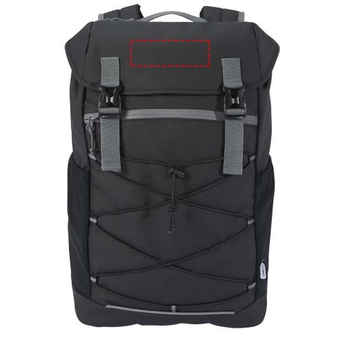 Aqua 15,6" GRS recycelter wasserabweisender Laptop-Rucksack 23 L