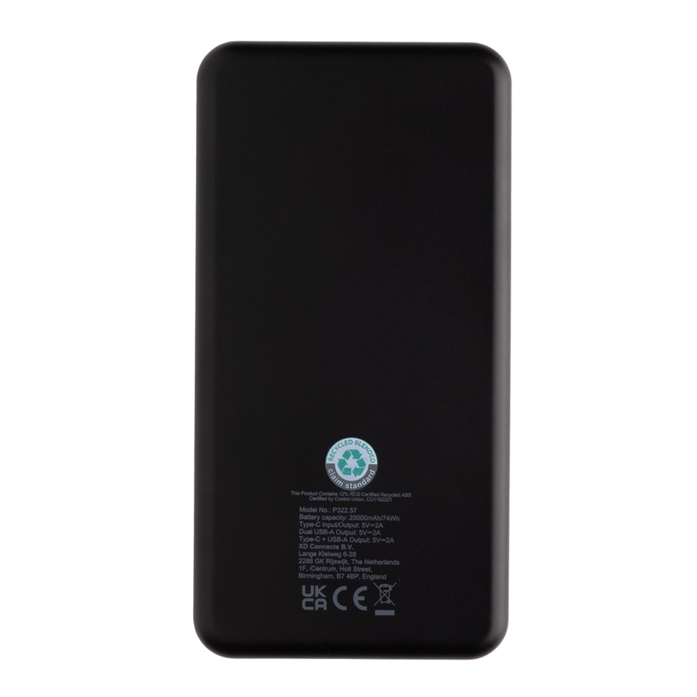 Boostcore 20.000mAh Powerbank aus RCS rec. Kunststoff