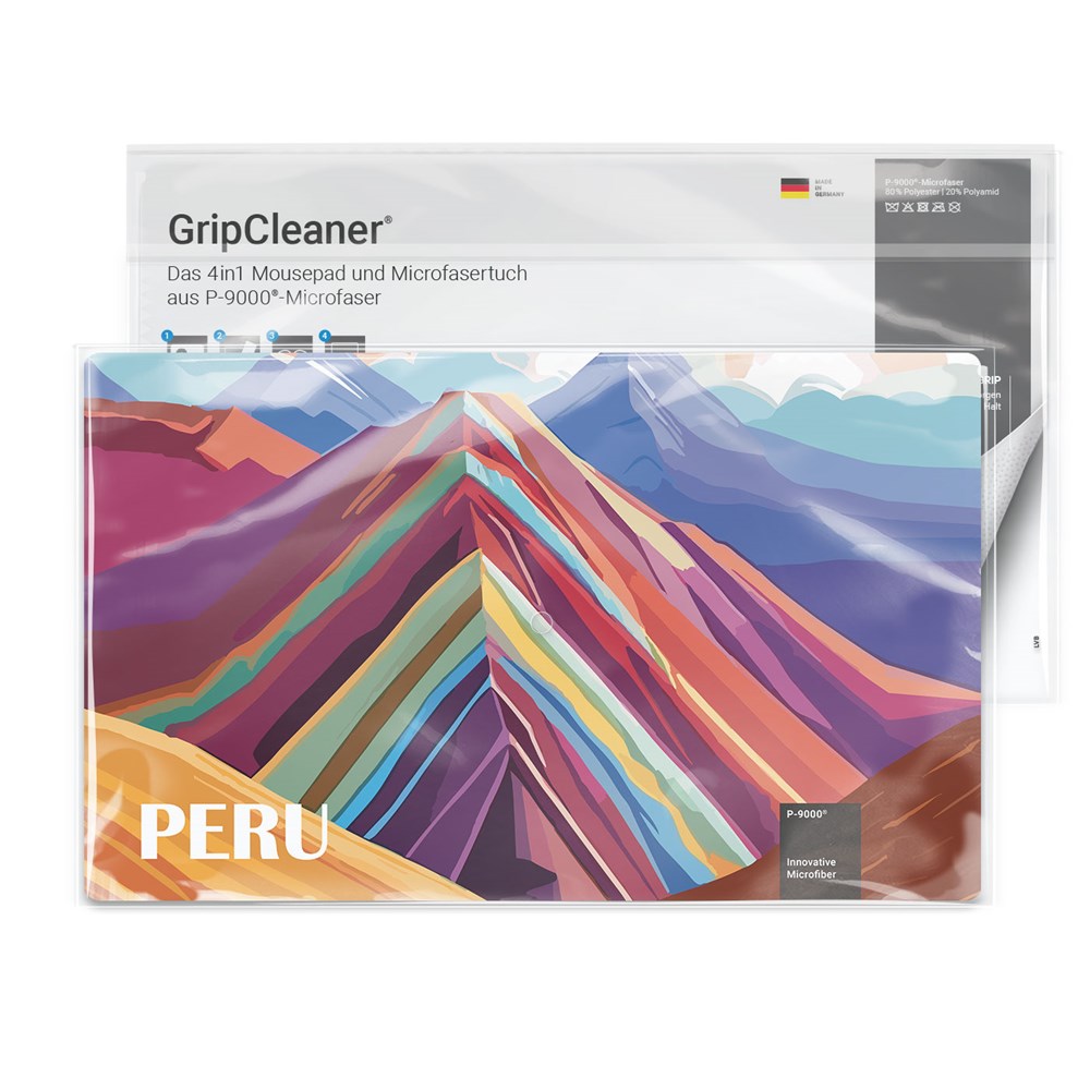 GripCleaner® 4in1 Mousepad 28x16 cm mit Standard-Einlegekarte, All-Inclusive-Paket