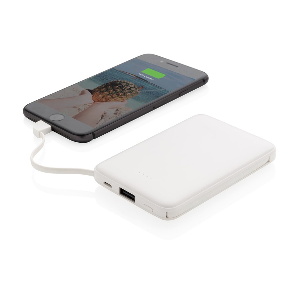 5.000 mAh Powerbank mit integriertem Kabel