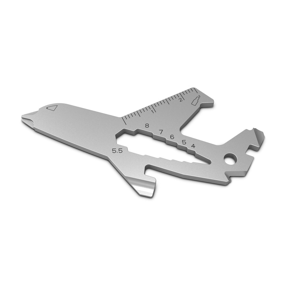 Geschenkartikel: ROMINOX® Key Tool Airplane / Flugzeug (19 Funktionen) im Motiv-Mäppchen Deutschland Fan Jubelverstärker