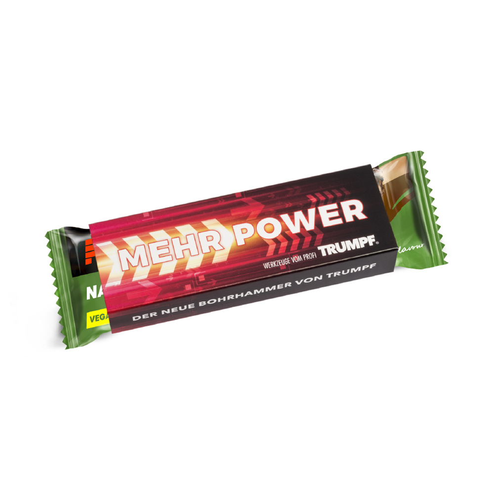 Powerbar Energy Riegel im Werbeschuber