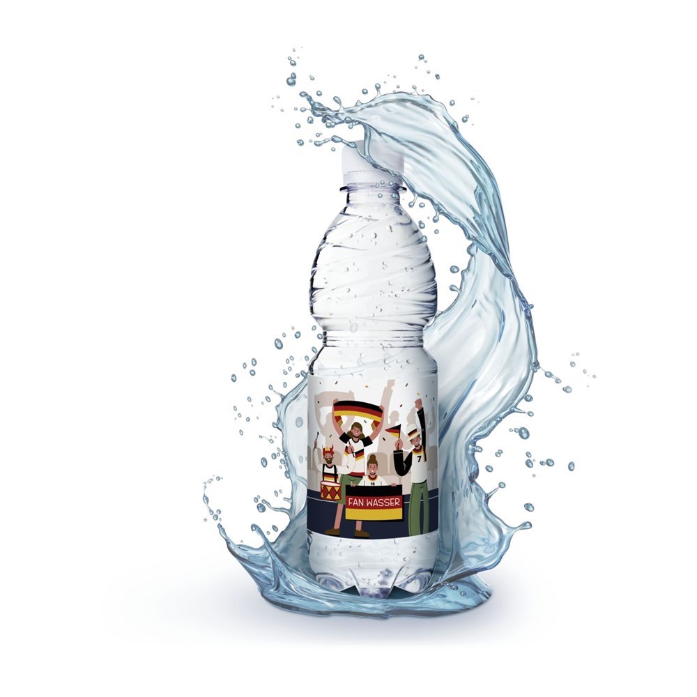 500 ml PromoWater – Mineralwasser zur Fußball EM mit Kohlensäure, Hergestellt in Deutschland