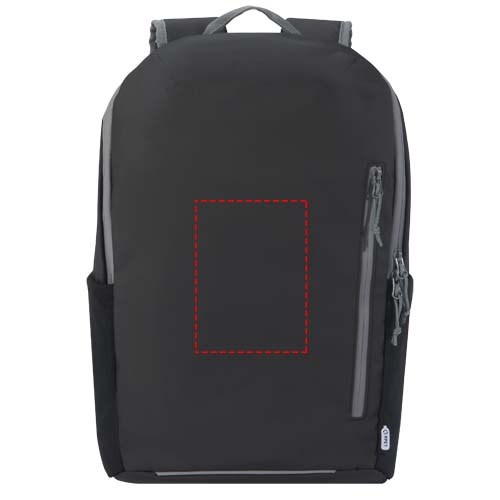 Aqua wasserabweisender 15" Laptop-Rucksack aus GRS Recyclingmaterial 21 L