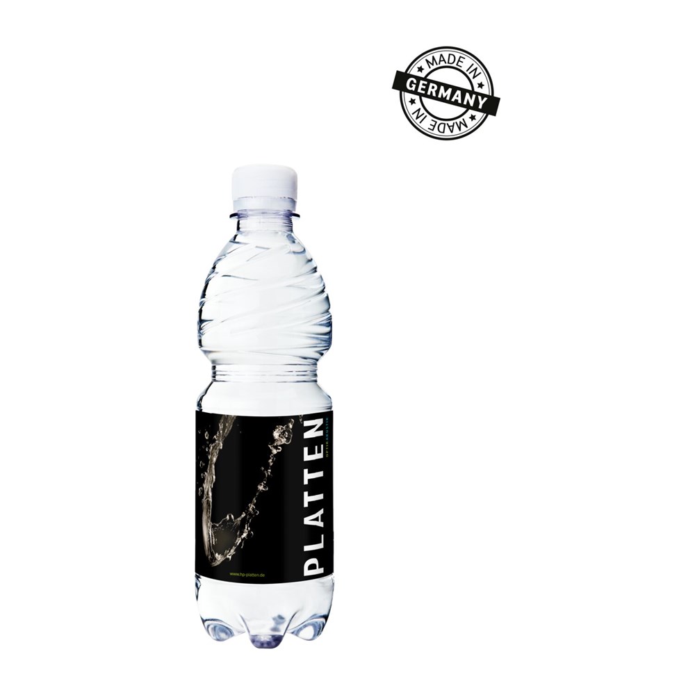 500 ml PromoWater - Mineralwasser mit Kohlensäure, Hergestellt in Deutschland - Eco Papier-Etikett