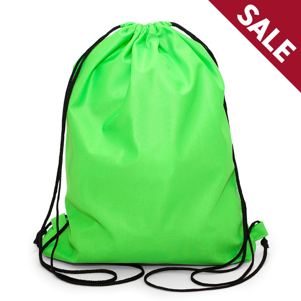 BOLOGNA – Rucksack aus Polyester mit Zuziehkordel - neongrün