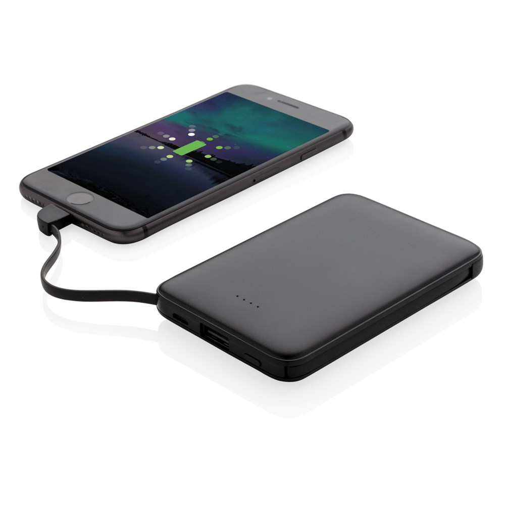 5.000 mAh Powerbank mit integriertem Kabel